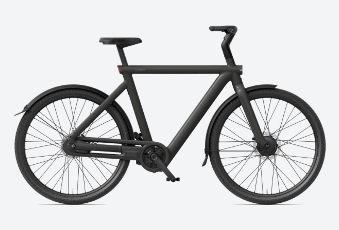 Dark Grey Vanmoot Electric Bike on a white background